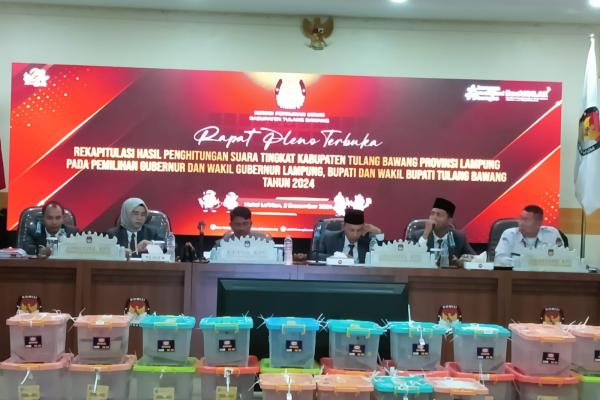 ﻿KPU Tetapkan Hasil Pilkada Tulang Bawang 2024